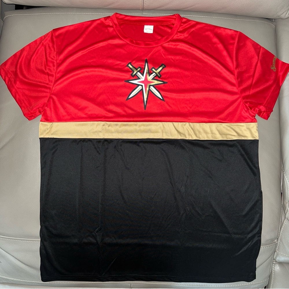 New STATION CASINOS Vegas Golden Knights Hockey Promo Top size Men XL red/black